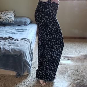 Elastic high waist palazzo pants